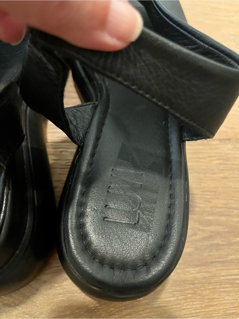 Agusto Leather Platform Sandal Forever & Always Minimalist Shoes size 39 (8.5) - Picture 5 of 11